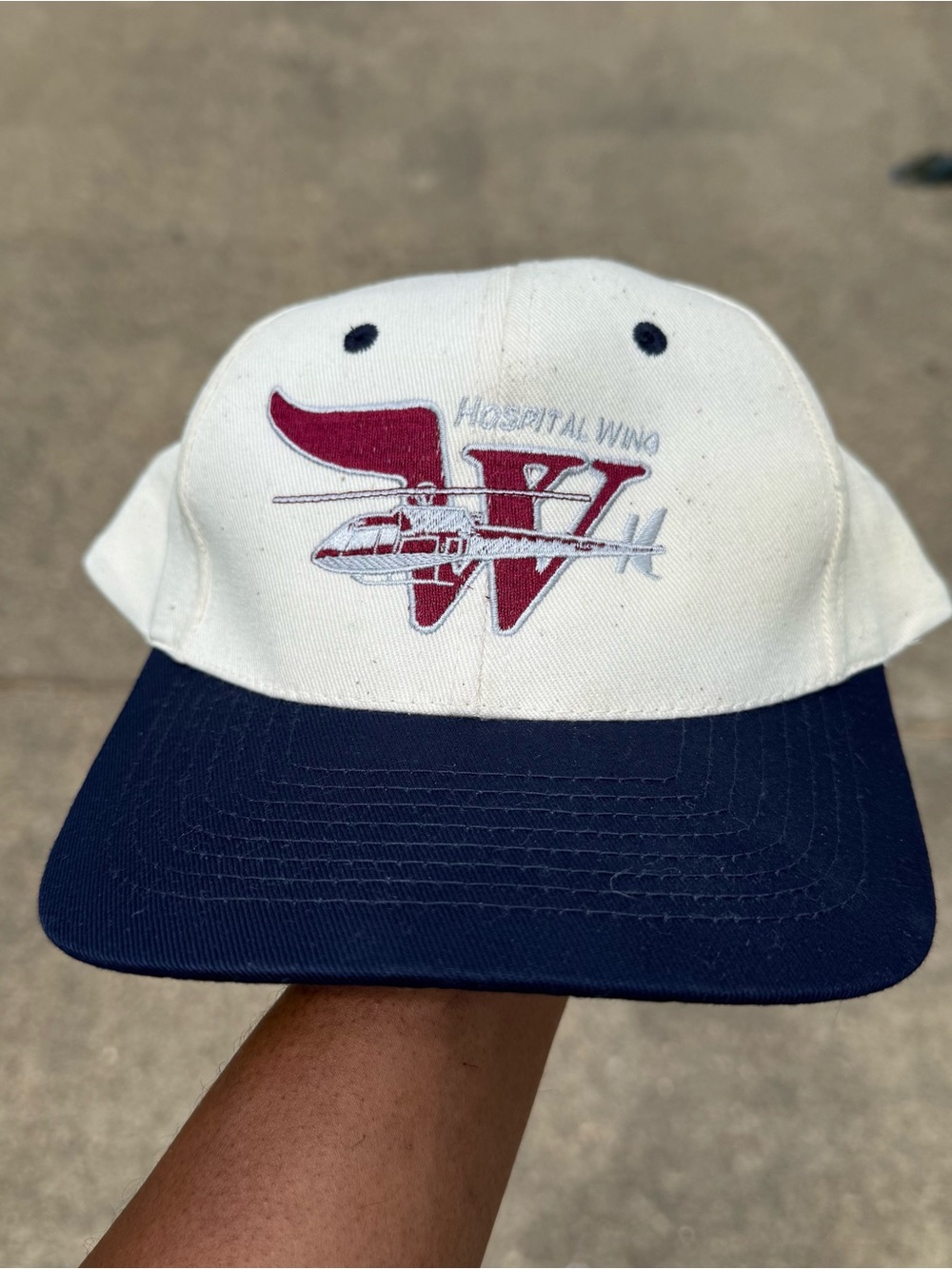 Vintage Hospital Wing Embroidered Snapback Hat